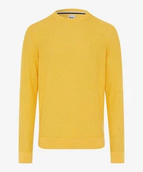 Brax Strickpullover Rick - Slim Fit Gelb