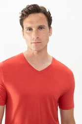 Mey Kurzarmshirt Serie Selection Uni Rot/Orange
