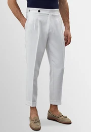 7/8-Strandhose Cotonou - High waist - Regular Fit - Button detailed