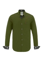 By Diess Collection Blusenshirt Shirt Dunkelgrün/Grün