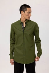 By Diess Collection Blusenshirt Shirt Dunkelgrün/Grün