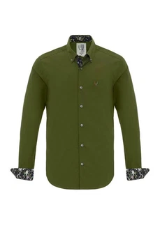 By Diess Collection Blusenshirt Shirt Dunkelgrün/Grün