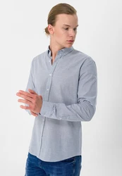 Moxx Paris Blusenshirt Casual Shirts Grau/Hellblau/Blau