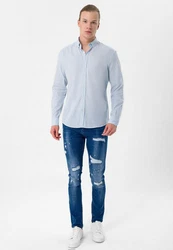 Moxx Paris Blusenshirt Casual Shirts Hellblau/Blau
