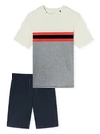 Schiesser Pyjama Casual Nightwear Grau/Mischfarben/Dunkelblau/Hellgrau/Khaki