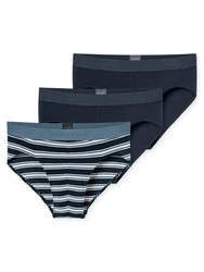 Schiesser Slip 95/5 Organic Cotton (3-St) Dunkelblau/Blau