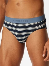 Schiesser Slip 95/5 Organic Cotton (3-St) Dunkelblau/Blau