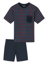 Schiesser Pyjama Rundhals - Comfort Essentials (2 tlg) Dunkelblau