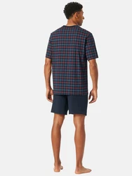 Schiesser Pyjama Rundhals - Comfort Essentials (2 tlg) Dunkelblau