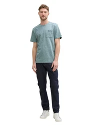 TOM TAILOR T-Shirt mit Brusttasche Grün/Türkis/Hellblau/Grau