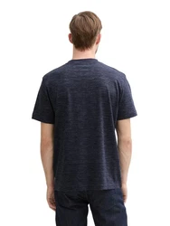 TOM TAILOR T-Shirt mit Brusttasche Dunkelblau/Lila/Hellblau/Grau