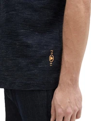 TOM TAILOR T-Shirt mit Brusttasche Dunkelblau/Lila/Hellblau/Grau