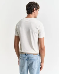 Gant T-Shirt aus Bio-Baumwolle Regular Fit Weiß/Creme/Grau/Gelb/Khaki/Dunkelblau/Gold