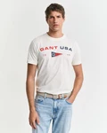Gant T-Shirt aus Bio-Baumwolle Regular Fit Weiß/Creme/Grau/Gelb/Khaki/Dunkelblau/Gold
