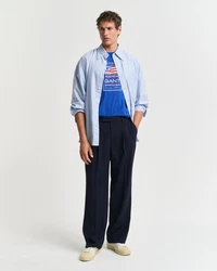 Gant T-Shirt aus Bio-Baumwolle Regular Fit Blau/Dunkelblau/Mintgrün/Grau