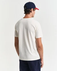 GANT T-Shirt Weiß/Creme/Beige