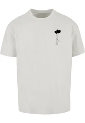 Merchcode T-Shirt Love In The Air Heavy Oversize Tee Grau/Hellgrau/Khaki