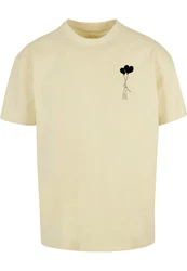 Merchcode T-Shirt Love In The Air Heavy Oversize Tee Khaki/Gelb/Beige