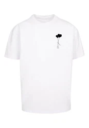Merchcode T-Shirt Love In The Air Heavy Oversize Tee Weiß/Rot