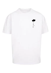 Merchcode T-Shirt Love In The Air Heavy Oversize Tee Weiß/Rot