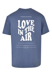 Merchcode T-Shirt Love In The Air Heavy Oversize Tee Blau/Grau/Dunkelblau