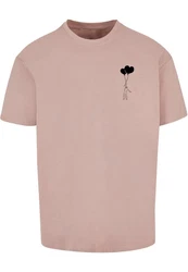 Merchcode T-Shirt Love In The Air Heavy Oversize Tee Rosa/Lila