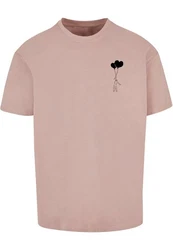 Merchcode T-Shirt Love In The Air Heavy Oversize Tee Rosa/Lila