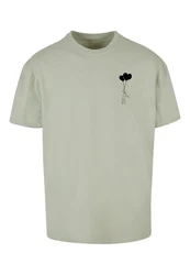 Merchcode T-Shirt Love In The Air Heavy Oversize Tee Dunkelgrün/Khaki/Grün/Hellgrün