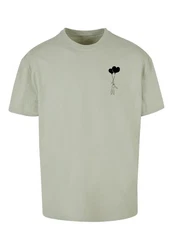 Merchcode T-Shirt Love In The Air Heavy Oversize Tee Dunkelgrün/Khaki/Grün/Hellgrün