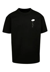 Merchcode T-Shirt Love In The Air Heavy Oversize Tee Schwarz/Rosa/Rot