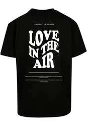 Merchcode T-Shirt Love In The Air Heavy Oversize Tee Schwarz/Rosa/Rot