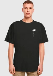 Merchcode T-Shirt Love In The Air Heavy Oversize Tee Schwarz/Rosa/Rot