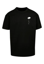 Merchcode T-Shirt Love In The Air Heavy Oversize Tee Schwarz/Rosa/Rot