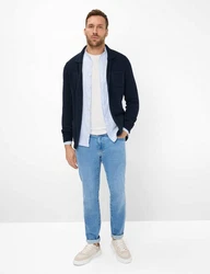 Brax Strickjacke Style JASPER Dunkelblau/Hellblau/Blau