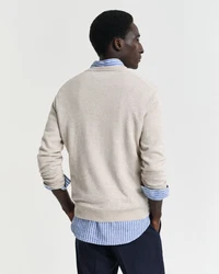 Gant Strickpullover CLASSIC COTTON V-NECK beigemeliert