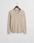 Gant Strickpullover CLASSIC COTTON V-NECK beigemeliert Gant Strickpullover CLASSIC COTTON V-NECK beigemeliert