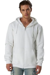 Smith & Solo Hoodie Sweatshirt mit Reißverschluss Weiß/Creme/Hellgrau/Grau/Hellblau