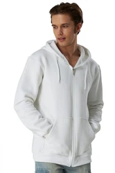 Smith & Solo Hoodie Sweatshirt mit Reißverschluss Weiß/Creme/Hellgrau/Grau/Hellblau