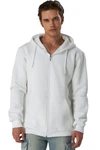 Smith & Solo Hoodie Sweatshirt mit Reißverschluss Weiß/Creme/Hellgrau/Grau/Hellblau