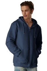 Smith & Solo Hoodie Sweatshirt mit Reißverschluss Dunkelblau/Blau