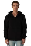 Smith & Solo Hoodie Sweatshirt mit Reißverschluss Schwarz