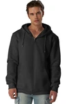 Smith & Solo Hoodie Sweatshirt mit Reißverschluss Schwarz/Dunkelgrau/Hellgrau
