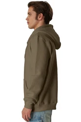 Smith & Solo Hoodie Sweatshirt mit Reißverschluss Khaki/Dunkelgrün/Braun/Grau