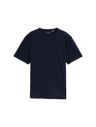TOM TAILOR T-Shirt mit Logo Stickerei dunkelblau