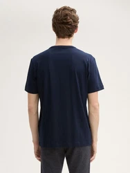 TOM TAILOR T-Shirt mit Logo Stickerei dunkelblau