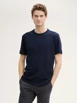 TOM TAILOR T-Shirt mit Logo Stickerei dunkelblau