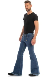 Comycom Schlagjeans Herren STAR EASY FRINGS Schwarz/Orange/Hellblau/Rot/Blau