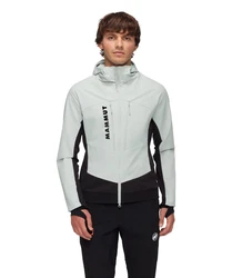 Mammut Softshelljacke Aenergy SO Hybrid Hooded Jacket Weiß/Grau/Hellblau