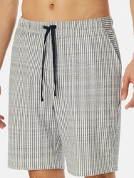 Schiesser Pyjamashorts Mix Relax Dunkelblau/Grau/Grün/Weiß/Creme/Dunkelgrau