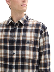 TOM TAILOR Hemd Hellblau/Beige/Blau/Braun